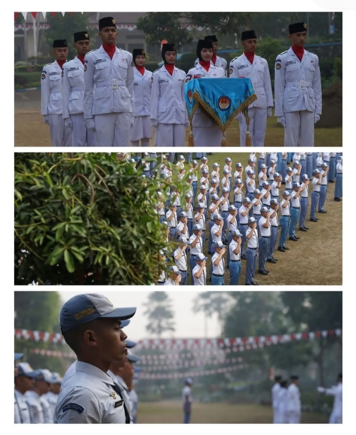 Suasana upacara di SMAN Taruna Nala Jawa Timur. (dok Instagram @smantarnala) 